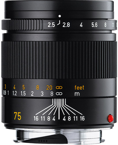 image of Leica 75mm f/2 APO-Summicron-M ASPH
