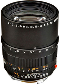 image of Leica 75mm f/2 APO-Summicron-M ASPH