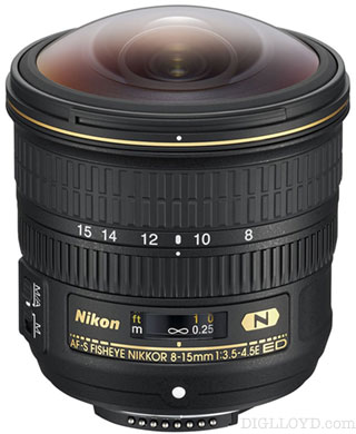 image of Nikon AF-S 8-15mm f/3.5-4.5E ED Fisheye